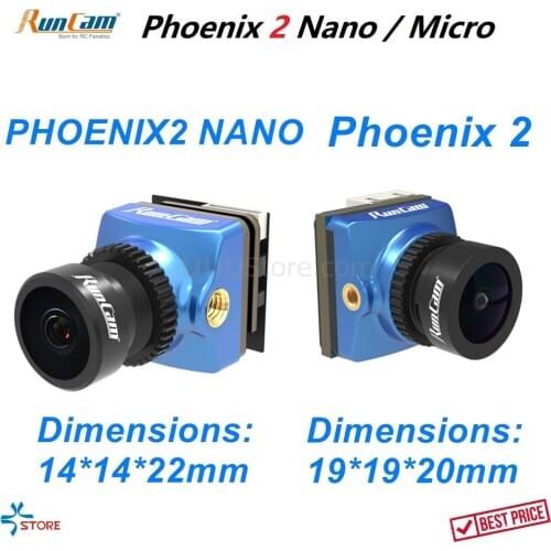 RunCam Phoenix2 Phoenix 2 FPV Camera Micro 19x19 / Nano 14x14 1000TVL 2.1mm 16:9/4:3 PAL NTSC Switchable For Rc FPV Drones