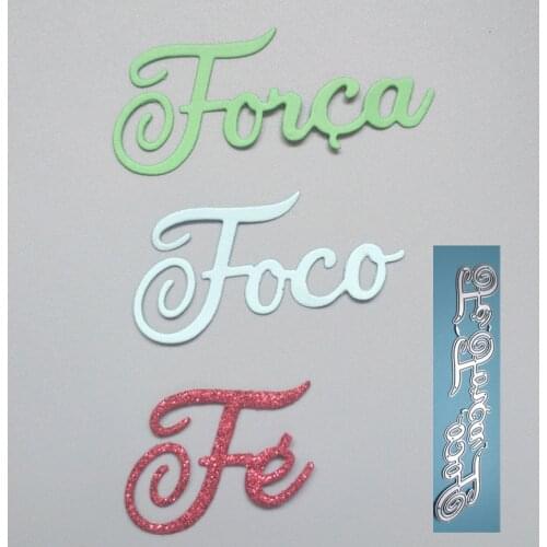 Metal cutting template frame with Portuguese words for scrapbook, photo album decoration, handmade paper card carving, 3, new