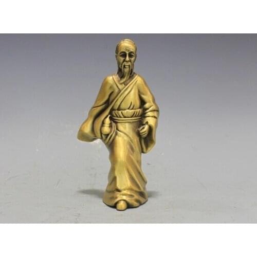 Wholesale factory 7 Chinese pure copper Brass Medical scientist Hua Two Doctors Buddha Statue AE1024 AB1025