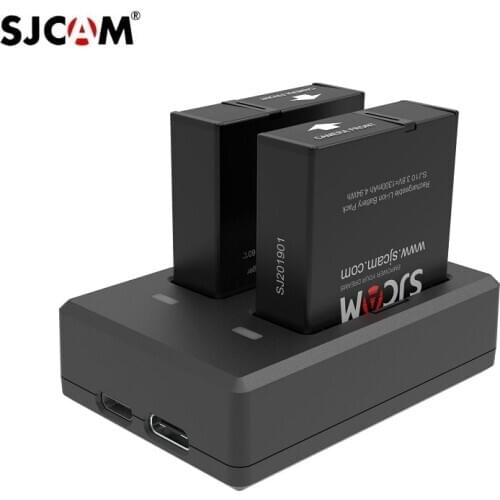 Original SJCAM SJ9 Battery Charger Batteries Dual Charger 1300mAh Rechargeable Li-ion Battery SJCAM SJ9 Strike /SJ10 pro Camera