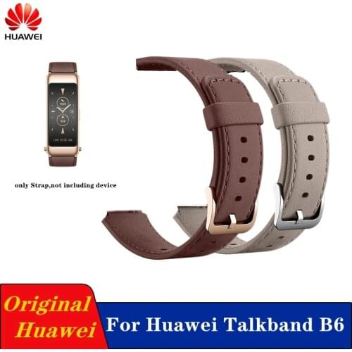 Original 16mm Replacement Fluoroelastomer Strap for Huawei B6 B3 Leather Watch Band Wrist Band