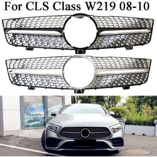 Front Racing Billet Bumper Grille Upper Facelift Grill For Mercedes Benz W219 CLS Class 2008 2009 2010 AMG Style
