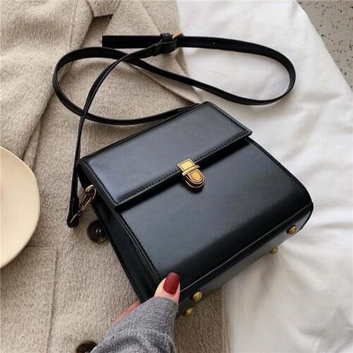 Crossbody Bag Designer Shoulder Bag Female Handbag Purse Women Bag Retro Fashion 2021 New Trend PU Leather All-match Solid Color