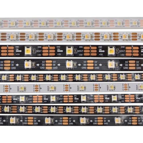 1M/5M SK6812 RGBW 4 in 1 Chip (similar with WS2812B) 30 60 144leds/Pixels/m 5050 SMD Addressable LED Strip IP30 IP65 IP67 DC5V