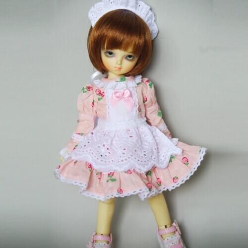 [wamami] 124# Pink Floral Suit/Dress For 1/4 MSD 1/6 SD AOD BJD Doll Dollfie