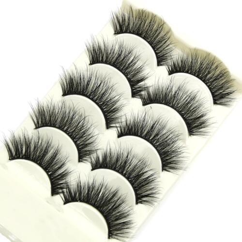 YOKPN 0.05 Soft Curl False Eyelashes Natural Long Cross Messy Thick Fake Eyelashes Winged Fashion Makeup Tool 3d Eye Lashes