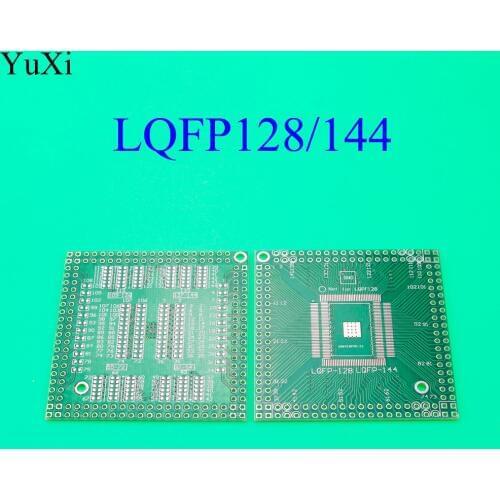 YuXi QFP / EQFP / TQFP / LQFP144 / LQFP128 SMD turn DIP CPU broad 0.5mm IC adapter Socket / Adapter plate / PCB