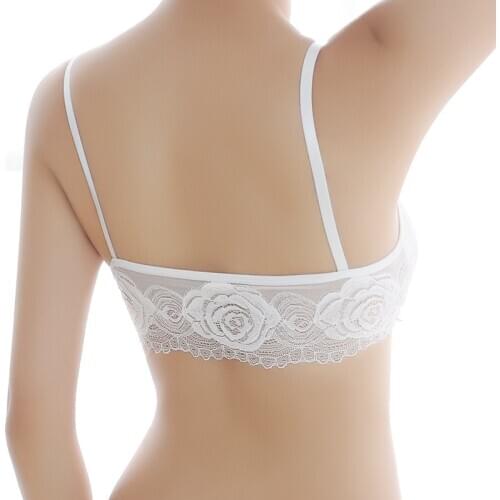 New Women Lace Bra Sexy Lingerie Floral Embroidery Female Transparent Underwear Bralette Lenceria Femenina Black White