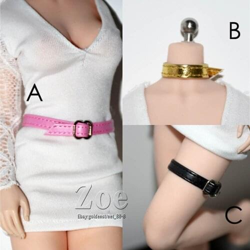 1/6 Female soldier collar JIAOU DOLL belt tbleague leg tie accessory model for 12’’action figure body