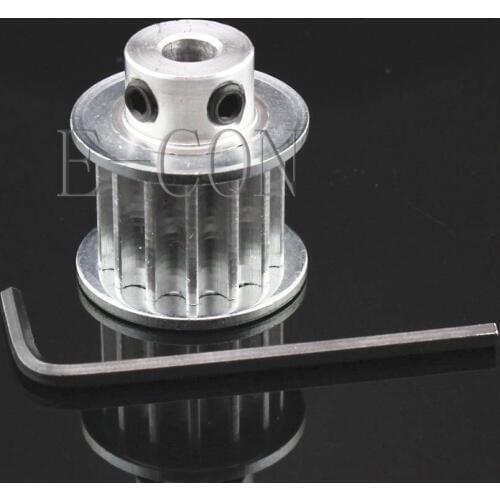 1pcs 5M14T HTD5M Aluminum Timing Belt Pulley 14 Teeth 6mm/6.35mm/7mm/8mm Bore 16mm width BF Type Stepper Motor