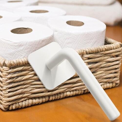 1Pcs Paper Roll Holder Multi-Purpose Free Punch Nail-Free Self Adhesive Kitchen Toilet Towel Holder Rack Hooks for Hanging