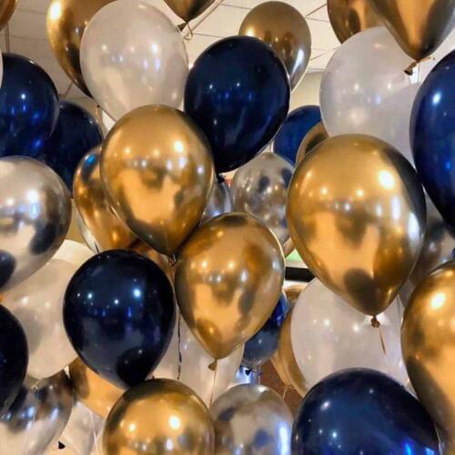 10pcs 12inch Chrome Metallic Gold Latex Balloons Baby Shower Inflatable Thick Globos Ballon Wedding Birthday Party Decoration