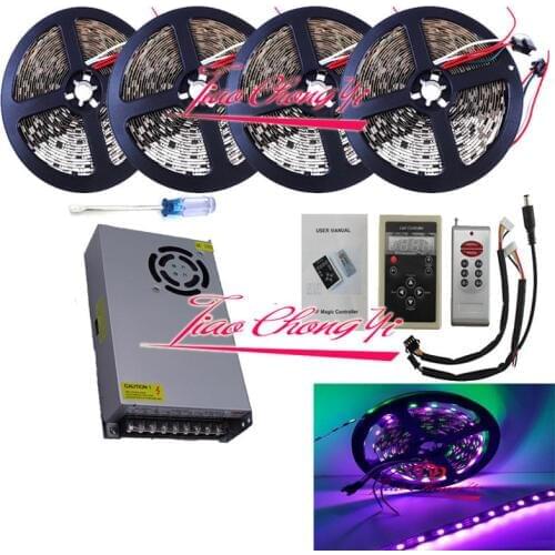 2021Hot DC12V WS2811 RGB Addressable led strip IP20+RF Wireless Controller+power KIT New