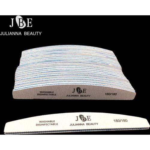 25Pcs/Set Professional Nail File Grey Boat 180/180 Sanding Buffer Block Pedicure Manicure Buffing Polish Beauty Tools