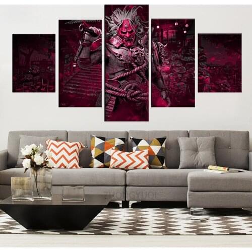 5 Pieces Dead By Daylight Video Game Poster Oil Painting Canvas Art Wallpaper Home Decor Wall Painting HD Print Canvas Painting