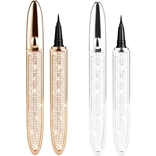Diamond Liquid Eyeliner Long-lasting Waterproof No Dim Staining No Decolorization Big Eyes Makeup Tool for Beginners