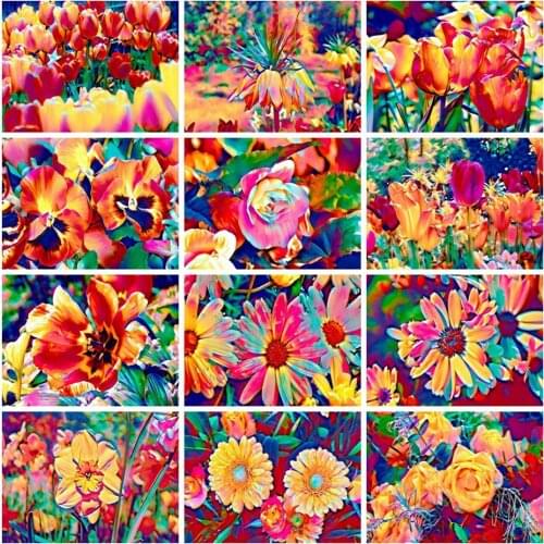 Diamond Painting Mosaic Little Daisy Full Drills Paint Abstract Flower5D Diy Arts and Crafts Kit for Adult Home Wall Decor