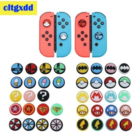 100pcs Cartoon Joystick Cover Thumb Stick Grip Cap For Nintend Switch NS Lite Joy-Con Controller Gamepad Thumbstick Case