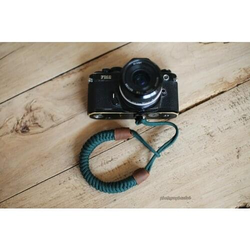Blackish green Chinese knot 16mm handmade Camera wrist band strap & Windmup