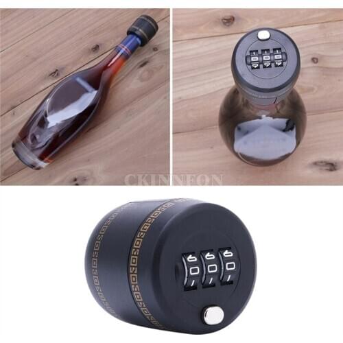 DHL 200PCS Bottle Password Lock For Wine Liquor Bottle Vacuum Picks Wine Stopper Conservation