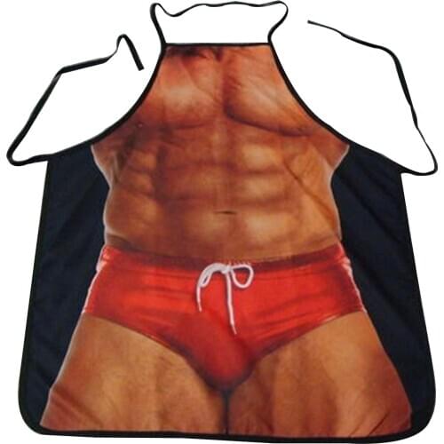 Funny Sexy Women Man Digital Printed Cooking Apron Kitchen Dinner BBQ Barbecue Uniform Aprons