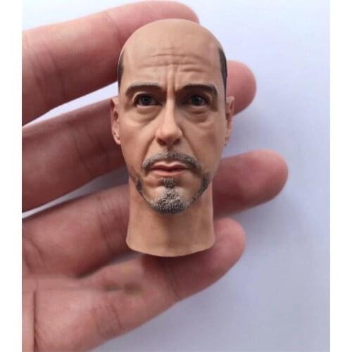 In Stock For Sale 1/6th Tony Bald Version Can Be Haired Male Head Sculpture For Usual 12inch Doll Action Figure