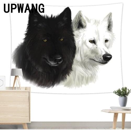 Wolf Tapestry Wall Hanging Sandy Beach Picnic Rug Camping Tent Sleeping Pad Home Decor Bedspread Sheet Wall Cloth