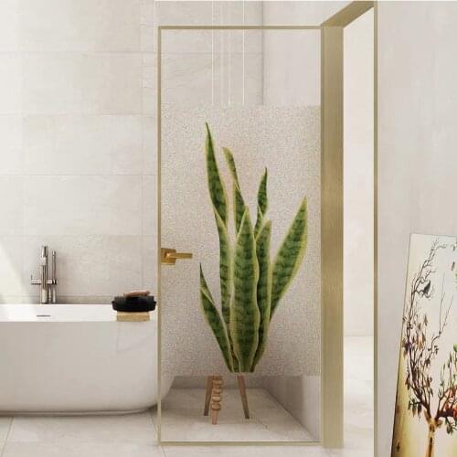 GS023 Static Window Film Privacy,Decor Stained Self-adhesive Film,Static Cling Door Removable Window Stickers bathroom decor