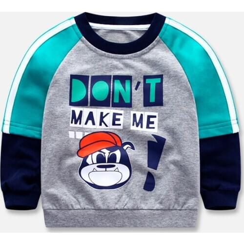 Boys cotton sweater new girls sports pullover shirt spring and autumn clothing baby children cartoon sweater tide
