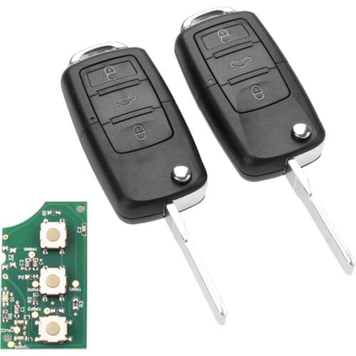 3 Buttons Car Remote Key for 1J0959753DA HU66 434Mhz ID48 Clip 1J0 959 753 DA For V W Passat Beetle Bora Polo Golf
