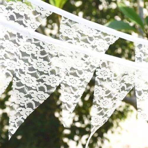 Lace Hollow-out Party Banner Lace Creative Decorative Fashion Festival Banner Hanging Banner