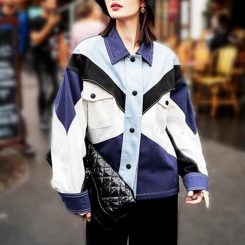 Women Denim Jacket Oversize Streetwear Casual Jacket Women Autumn Winter Clothes For Women Harajuku Style Woman Jacket SL043