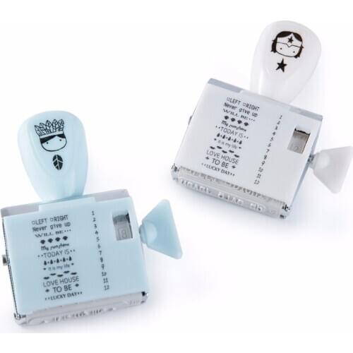 Cute Cartoon Kingdom roller stamp DIY date stamps for scrapbooking stationery decal material escola set with inkpad 4color