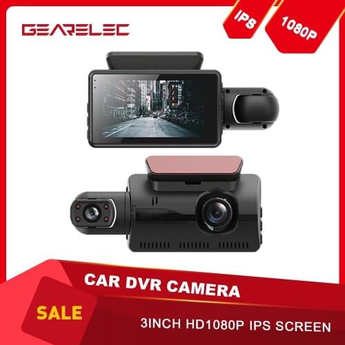 Mini 3inch Dual-Lens Car DVR Camera 150° Wide-Angle 1080P HD IPS Screen Night Vision Parking Monitor G-Sensor Driving Recorder