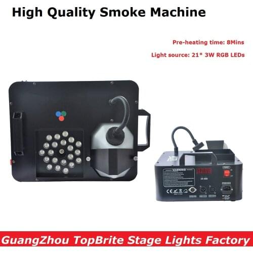 Hot Sales Mini 1500W RGB Wireless Remote Control Fog Machine High Quality Dj Disco Smoke Machine For Dj Party Wedding Christmas