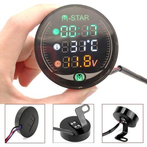 Motorcycle Voltmeter Time Temperature LED 3-in-1 LED Digital Voltage Meter For BMW F800GS F800GT R1200GS f 800 gs Adventure