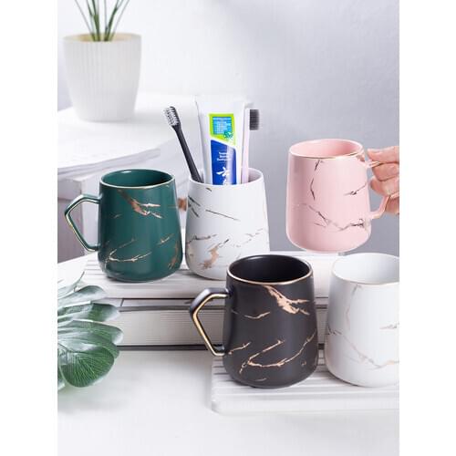 Nordic Home Bathroom Accessories Set Ceramic Tooth Brush Cup Teeth Brushes Cup Holder Mouthwash Cup For Hotel Washbasin