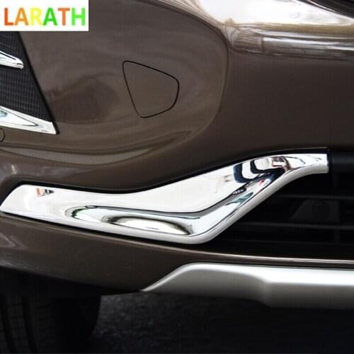The New For VOLVO XC60 2014 2015 2016 2017 ABS Chrome Front Lower Grille Cover Trim Molding Car Accessories Styling 2pcs