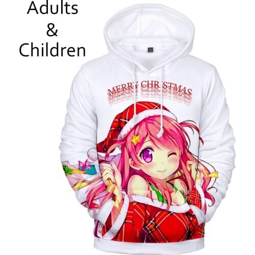 New Christmas Hoody Fashion Animal Cat Boy/Girl Hoodies Children Autumn Winter Casual Pullovers Kids Harajuku Clothing Oversized