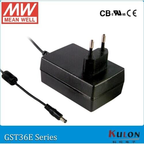 Original Mean Well GST36E24-P1J 36W 24V 1.5A AC/DC Level VI Meanwell wall mounted Adaptor