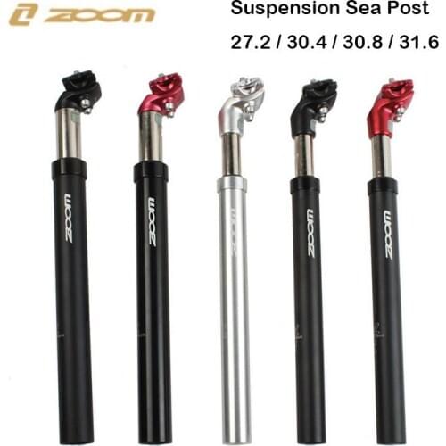 ZOOM Suspension Bicycle SeatPost 27.2x350mm 31.6x350mm MTB Seat Post Aluminium Bike Shock Absorption Damping Seat Tube