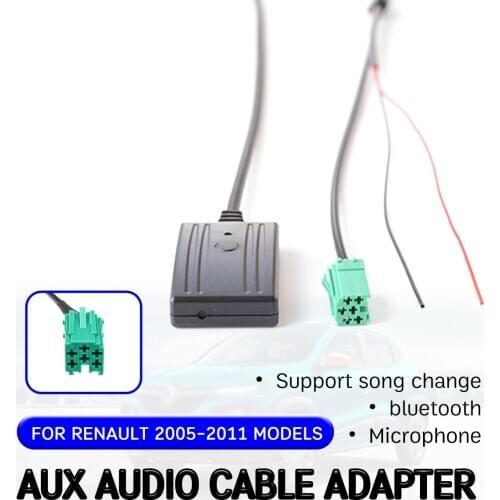 Bluetooth Aux Receiver for Renault Clio,Kangoo,Megane 2005-2011 Cable Adapter Hands-free Hifi Aux Head Unit Interface