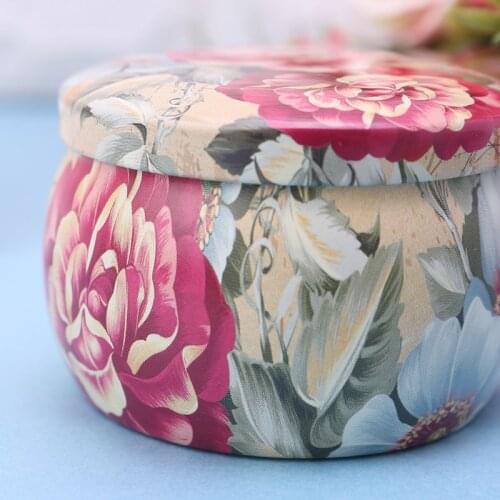 Retro Round Tin Box Tea Candy Jewelry Coin Cans Storage Makeup Container Case Candle Holder Wedding Favor Gifts