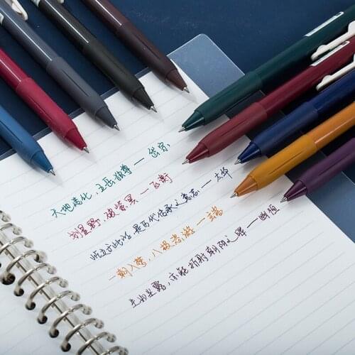 10 PCS/LOT stationery 0.5mm retro color coloured unisex pen gel pen