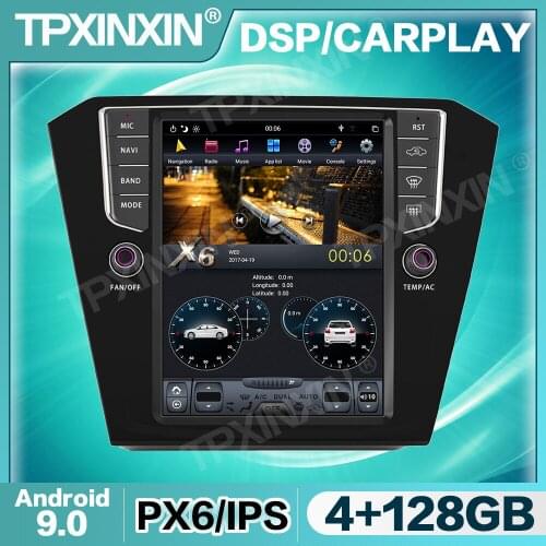 Tesla IPS Touch Screen For Volkswagen Magotan 2017 2018 Android 9.0 Car Radio Multimedia Video DVD Player Navigation GPS 2din