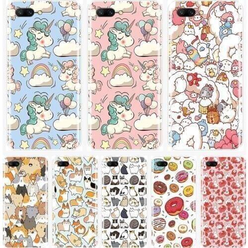 Silicone TPU Phone Case For Huawei Honor 7 8 9 10 LITE Soft Back Cover Cute Unicorn For Honor 8X MAX 10 9 8 7 7S 7X 7A 7C Pro