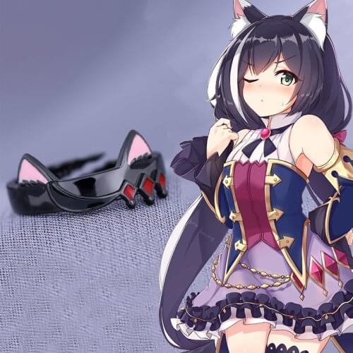 Anime Princess Connect! Re:Dive Kyaru S925 Sterling Silver Cute Cat Ears Adjustable Finger Ring Women Cosplay Jewelry Girl Gifts