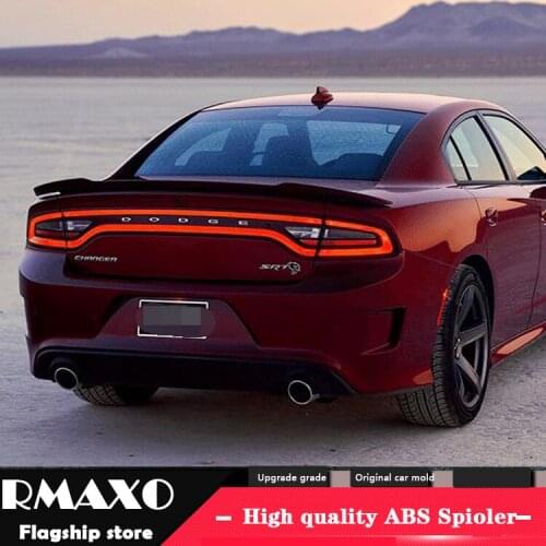 For Charger Spoiler 2015-2017 Dodge Charger sedan Spoiler ABT ABS plastic Material Car Rear Wing Color Rear Spoiler