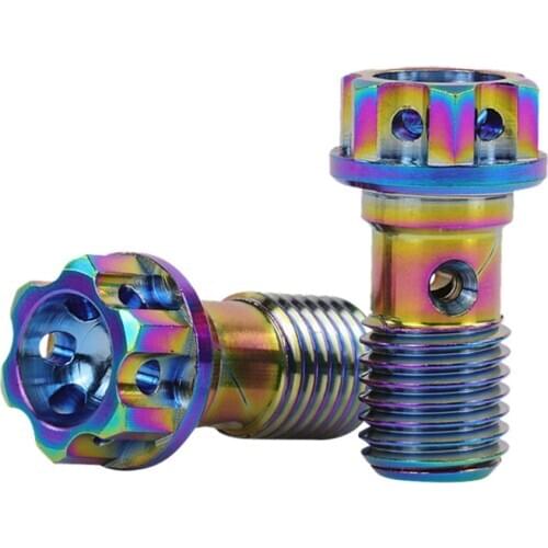 Motorcycle Titanium Banjo Bolt Screw M10*1.25mm/1.0mm For Brake Hose Caliper Master Cylinder Caliper For Honda Yamaha Kawasaki