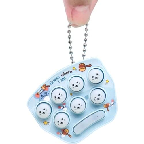 Whac-A-Mole Mini Game Fidget Pocket Game Hand-held Toy Keychain
